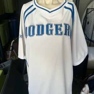 MLB Los Angeles dodgers white jersey size large as is condition